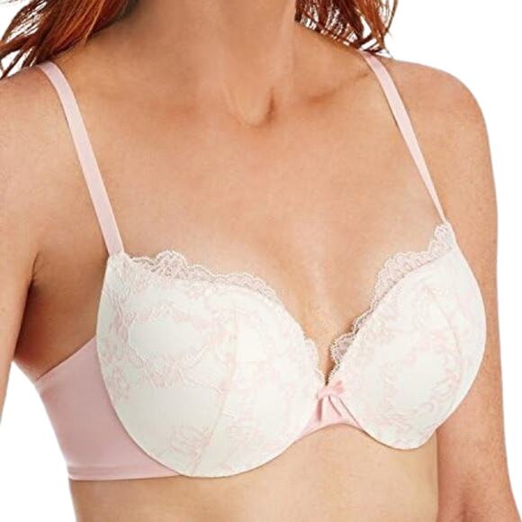 Maidenform Beach Other - Maidenform Underwire Demi Bra – Wonderbra Push-Up, Lace-Trim Smoothing
